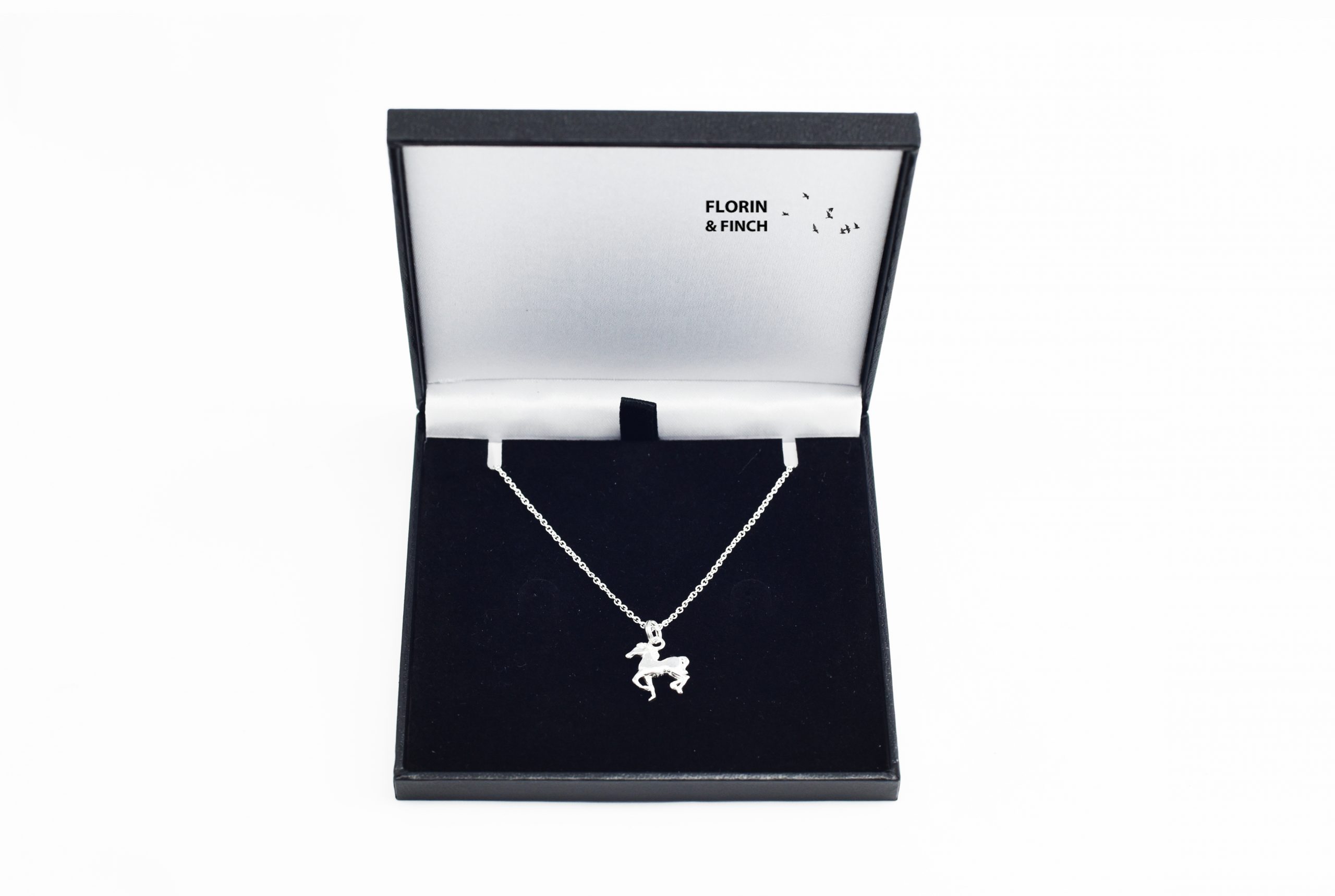 925 Sterling Silver Necklace Female Pony Pendant Collarbone Chain Silver Jewelry Horse 