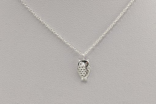 Silver Owl Necklace Jewellery